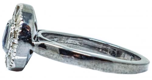 ANILLO ROSETÓN CON ZAFIRO Y DIAMANTES