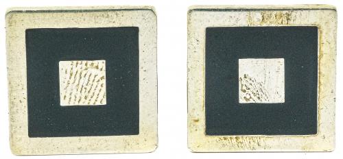 GEMELOS DE PLATA CON ESMALTE