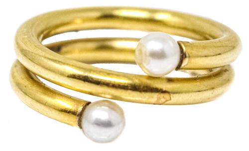 ANILLO ESPIRAL CON PERLAS