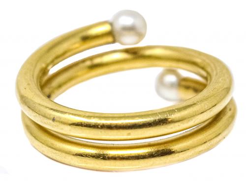 ANILLO ESPIRAL CON PERLAS