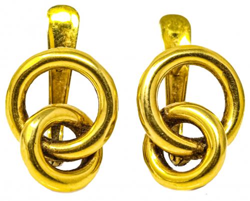PENDIENTES ARGOLLAS ENTRELAZADAS