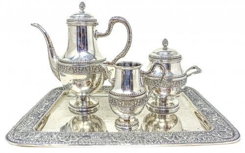 SERVICIO DE CAFÉ EN PLATA DEL PRIMER TERCIO DEL S.XX