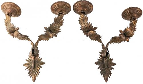 PAREJA DE APLIQUES DE PARED DE PRINCIPIOS DEL S.XX