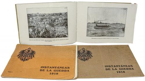 TRES EJEMPLARES "INSTANTANEAS DE LA GUERRA 1918"