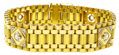 PULSERA ANCHA CON DIAMANTES