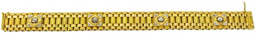 PULSERA ANCHA CON DIAMANTES