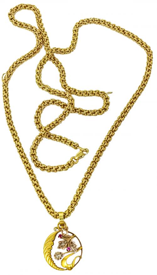 COLGANTE CON CORDÓN DEL S.XIX