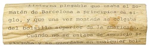 LINTERNA PLEGABLE "BLITZLATERNE" DE PRINCIPIOS DEL S.XX