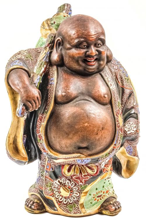 FIGURA EN PORCELANA SATSUMA DEL PRIMER TERCIO DEL S.XX