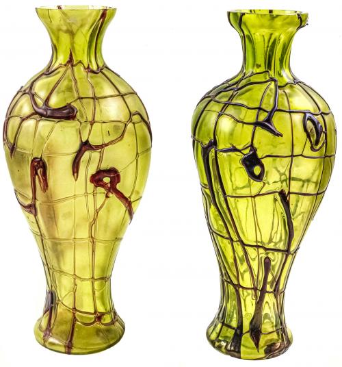 PAREJA DE JARRONES ESTILO LOETZ