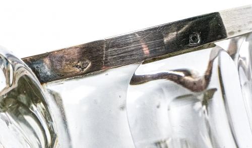 DOS JARRAS FRANCESAS EN CRISTAL DE MEDIADOS DEL SIGLO XX