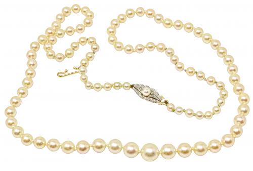 COLLAR DE PERLAS DE PPS. DEL S.XX