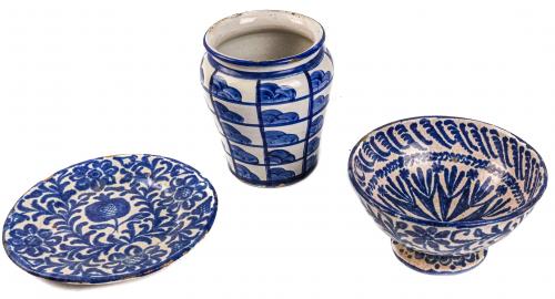 TRES PIEZAS EN CERÁMICA DE LOS AÑOS 60