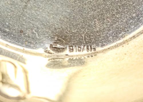 CENTRO DE MESA DE PLATA CALADA DE MEDIADOS DE S. XX