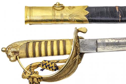 ESPADA OFICIAL DE MARINA INGLESA DE PRINCIPIOS DEL S.XX