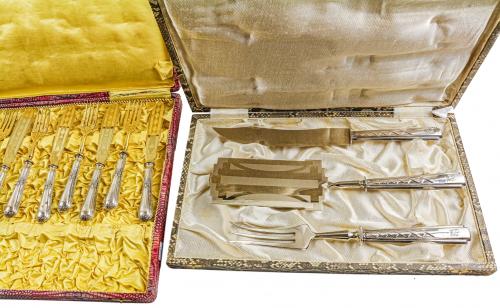 CONJUNTO DE PIEZAS DE SERVIR ART DECÓ EN PLATA