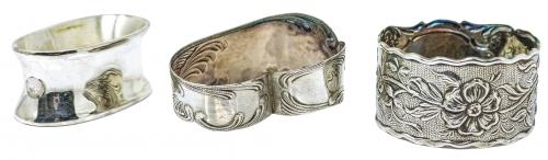 TRES ARGOLLAS EN PLATA 