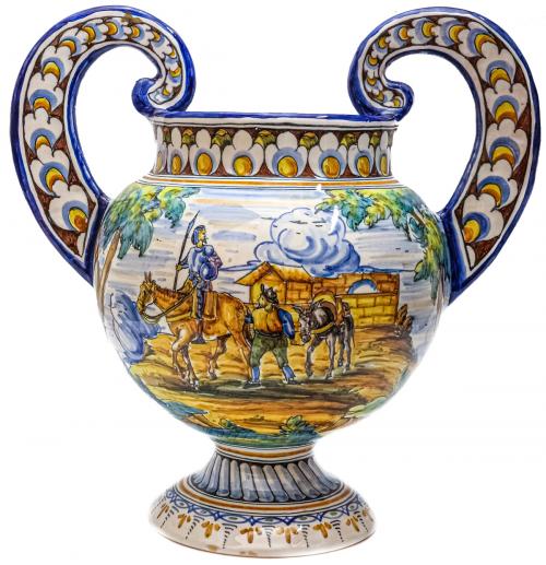 JARRÓN EN CERÁMICA DE TALAVERA DE LA SEGUNDA MITAD DEL S.XX
