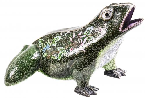 FIGURA ORIENTAL EN ESMALTE CLOISONÉ ÚLTIMO CUARTO S.XX