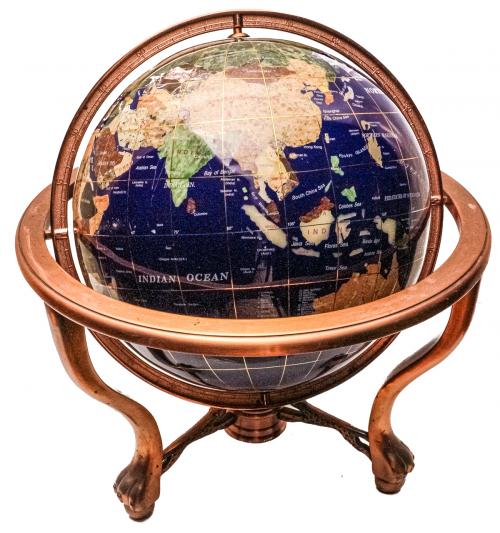 BOLA DEL MUNDO EN PIEDRAS DURAS