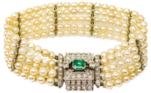 PULSERA DE PERLAS DE LOS AÑOS 40