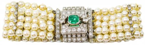 PULSERA DE PERLAS DE LOS AÑOS 40
