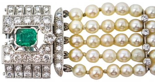 PULSERA DE PERLAS DE LOS AÑOS 40