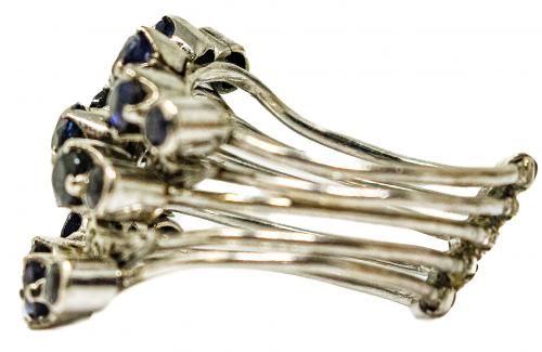 ANILLO CON ZAFIROS DE LOS AÑOS 80