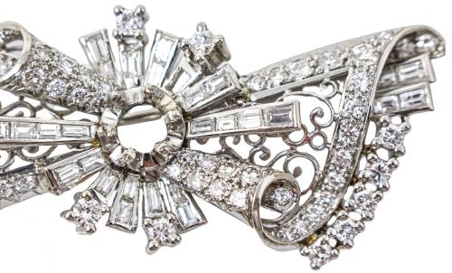 BROCHE CON DIAMANTES AÑOS 30-40