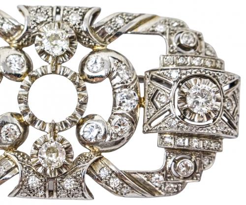 BROCHE CON DIAMANTES DE PPS. DEL S.XX