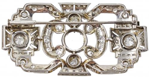 BROCHE CON DIAMANTES DE PPS. DEL S.XX