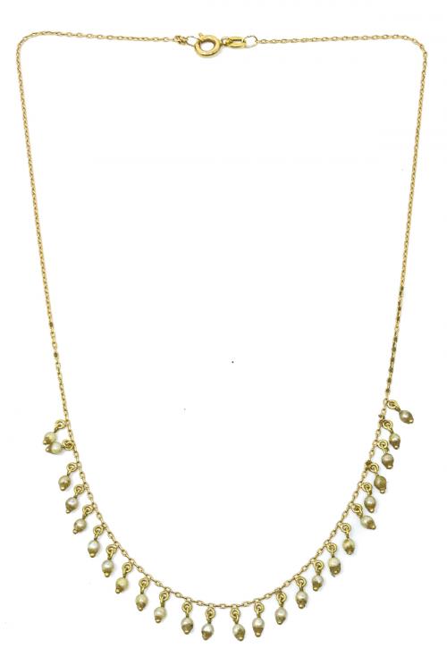 COLLAR GARGANTILLA CON PERLAS ALJOFAR