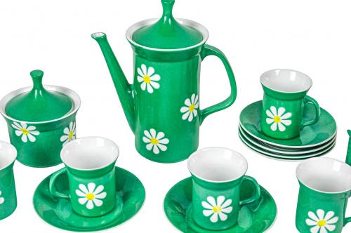 JUEGO DE CAFÉ EN PORCELANA DE LOS AÑOS 60