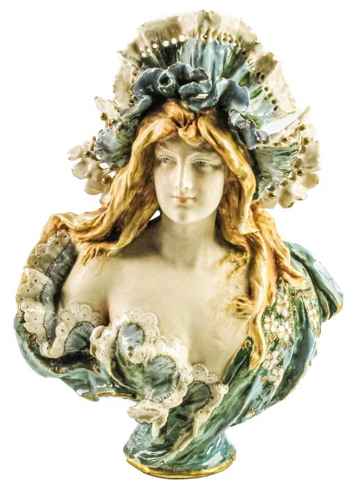 BUSTO DE PORCELANA AUSTRÍACA DE PRINCIPIOS DEL S.XX