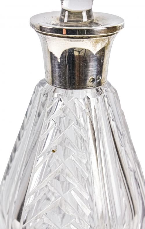BOTELLA DE CRISTAL Y PLATA