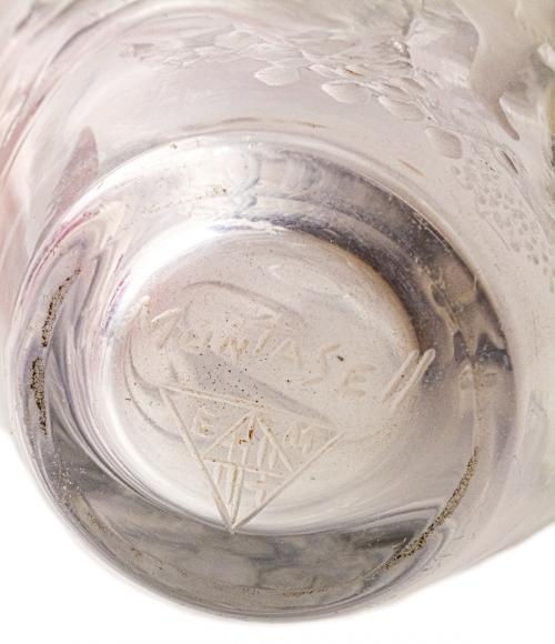 JARRÓN EN CRISTAL TALLADO MUNTASELL DEL PRIMER TERCIO S.XX