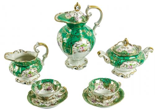 JUEGO DE CAFÉ DE PORCELANA  SANTA CLARA