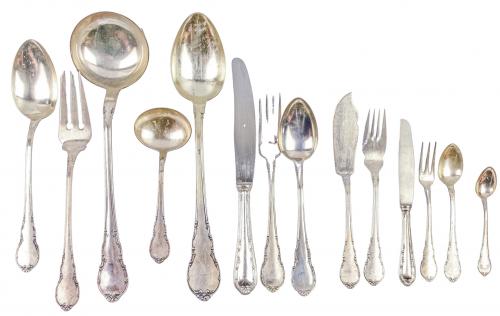 CUBERTERIA DE PLATA DE MEDIADOS DE SIGLO XX