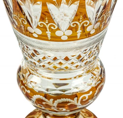 JARRÓN DE CRISTAL DE MEDIADOS DE SIGLO XX