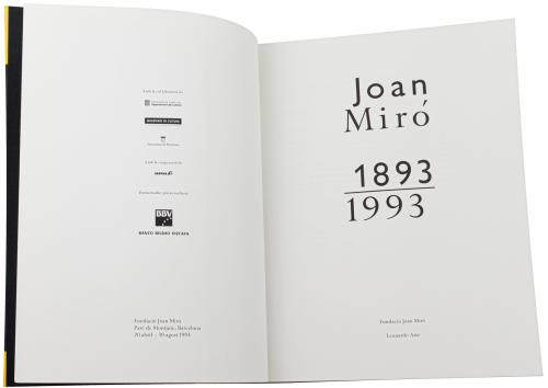 "JOAN MIRÓ, 1893-1993"