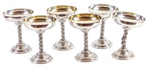 SEIS COPAS DE PLATA DE MEDIADOS DE SIGLO XX