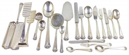 MEDIA CUBERTERIA DE PLATA DE MEDIADOS DE SIGLO XX