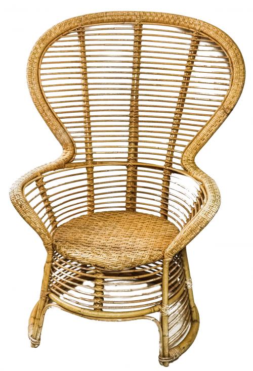 SILLON DE JARDIN EN MIMBRE DEL ÚLITMO CUARTO DEL S.XX