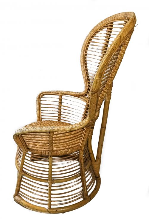 SILLON DE JARDIN EN MIMBRE DEL ÚLITMO CUARTO DEL S.XX