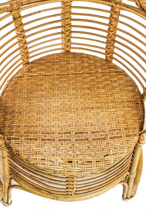 SILLON DE JARDIN EN MIMBRE DEL ÚLITMO CUARTO DEL S.XX