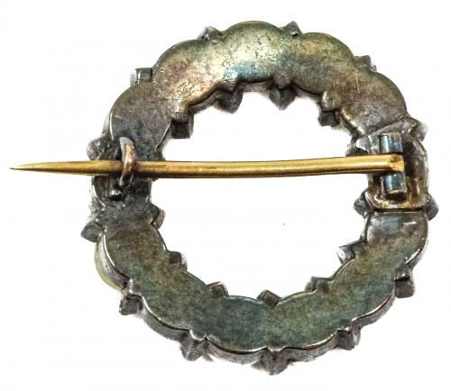 BROCHE CORONA DE FLES. DEL S.XIX