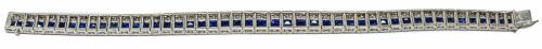 PULSERA ART DECO CON ZAFIROS Y BRILLANTES, 1920