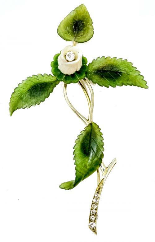 BROCHE DE JADE DE LOS AÑOS 60
