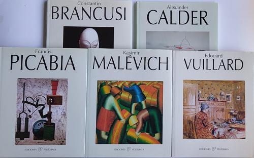 CINCO LIBROS SOBRE PINTORES Y ESCULTORES DEL SIGLO XX