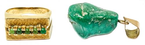 ANILLO Y COLGANTE TURQUESA AÑOS 60